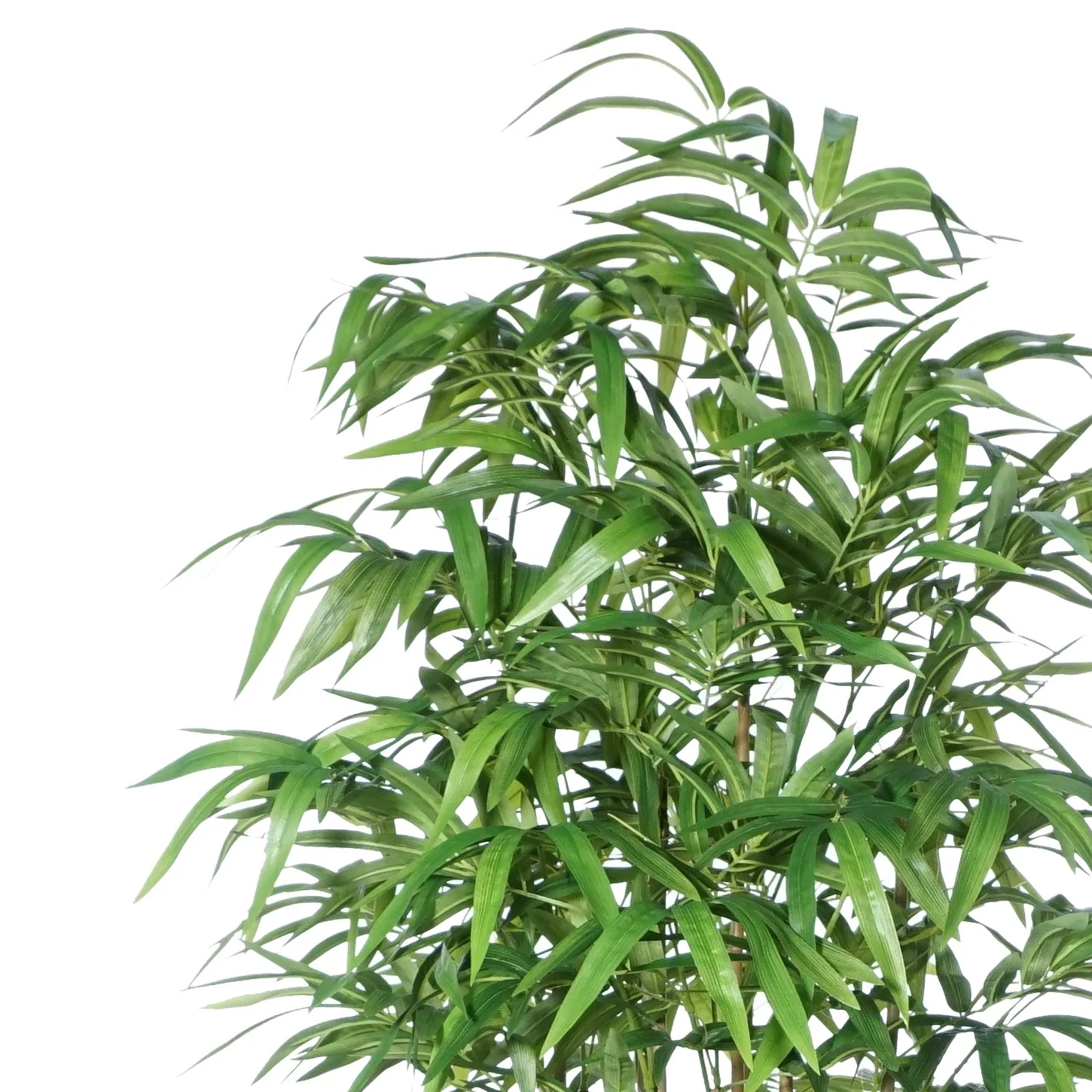 6'2" Natural Trunk Silk Bamboo Tree w/Pot -Green - Image 2