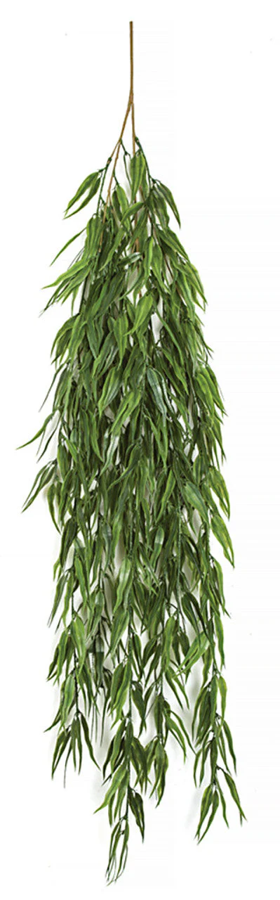 65" Outdoor UV-Proof Artificial Hanging Weeping Willow Branch Stem -2 Tone Green (Pack of 2) - Image 2