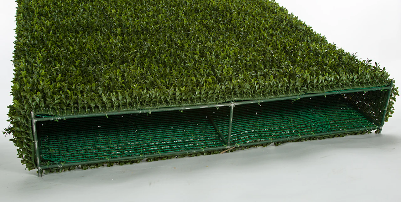 65"Hx48"Wx8"D Outdoor UV-Resistant Artificial Boxwood Topiary Hedge -Green - Image 3