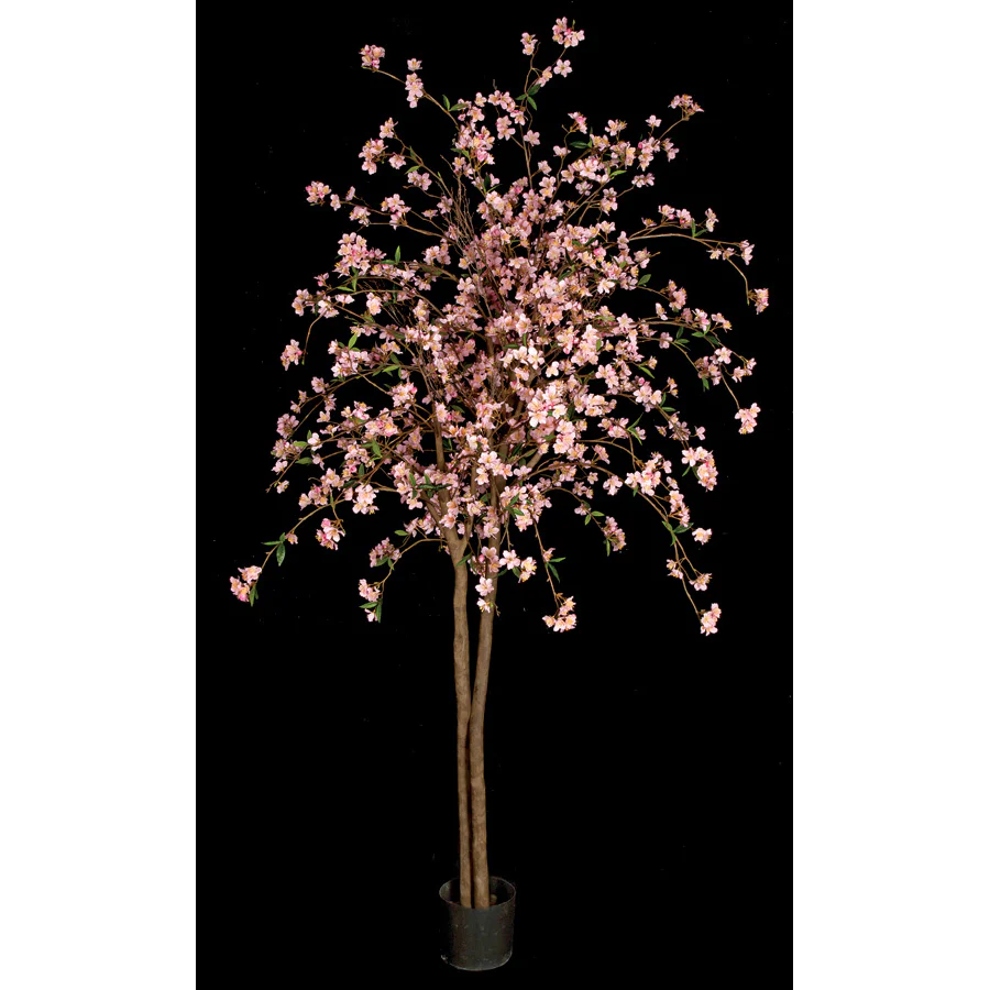 6'6" Cherry Blossom Flower Silk Tree w/Pot -Pink