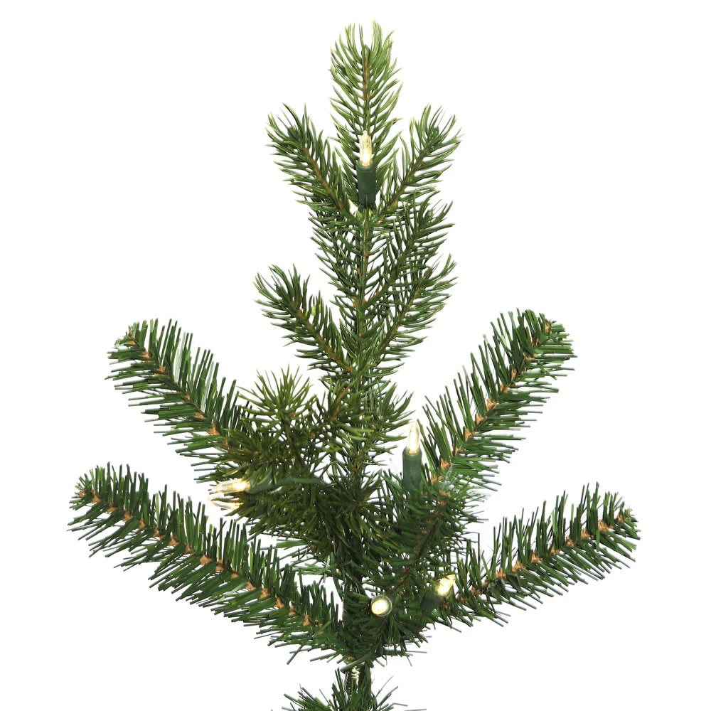 6'6"Hx34"W PE Slim Eagle Fraser Artificial Christmas Tree, LED Pre-Lit -Green - Image 5