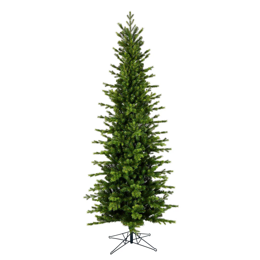 6'6"Hx35"W PE Pencil Moutauk Pine Artificial Christmas Tree, Unlit -Green
