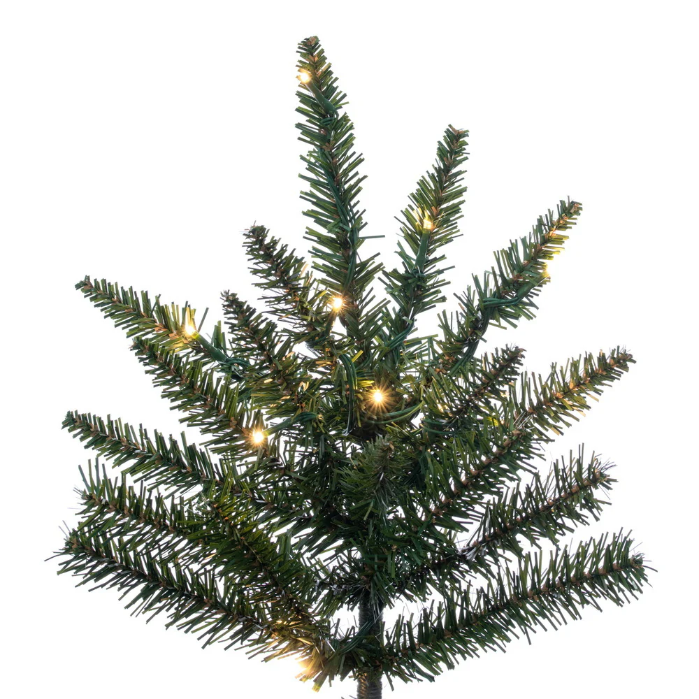 6'6"Hx37"W Noel Fir Artificial Christmas Tree, Micro LED Pre-Lit (Multi-Mode) -Green - Image 2