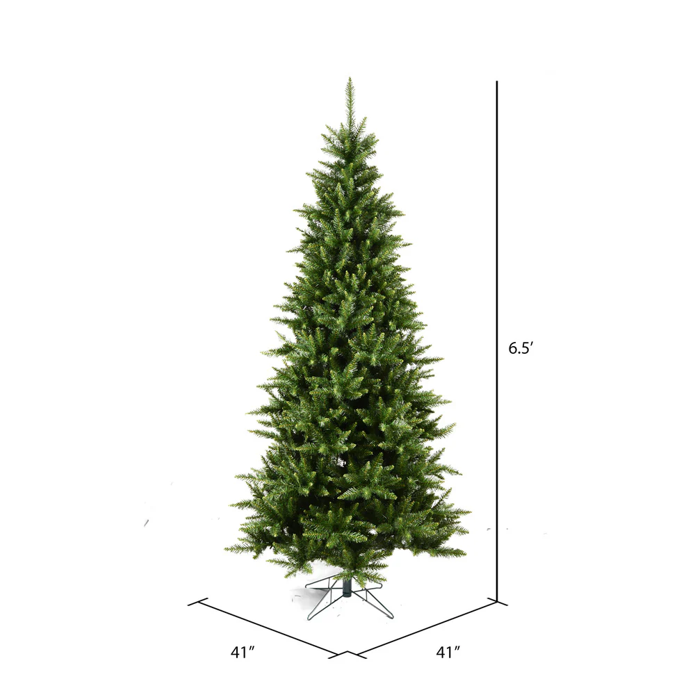 6'6"Hx41"W Slim Camdon Fir Artificial Christmas Tree, Unlit -Green - Image 3