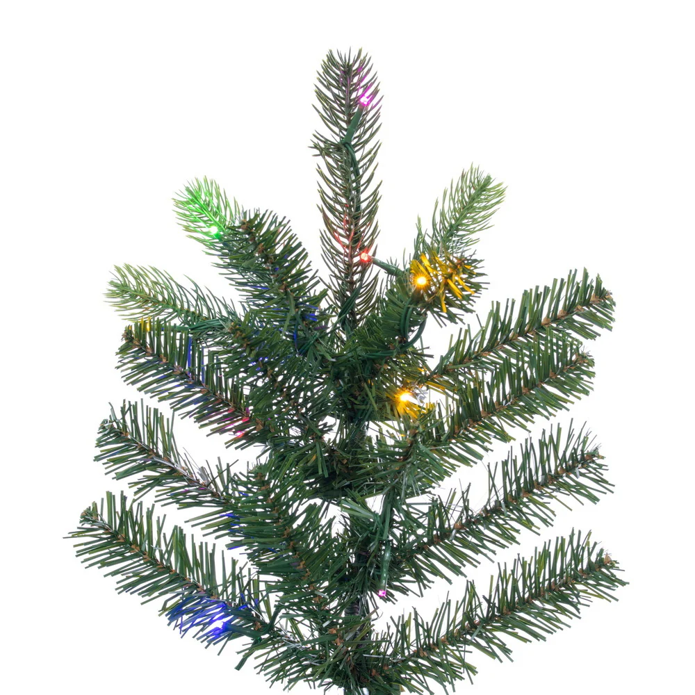6'6"Hx47"W PE Vermont Spruce Artificial Christmas Tree, Micro LED Pre-Lit (Multi-Mode) -Green - Image 3