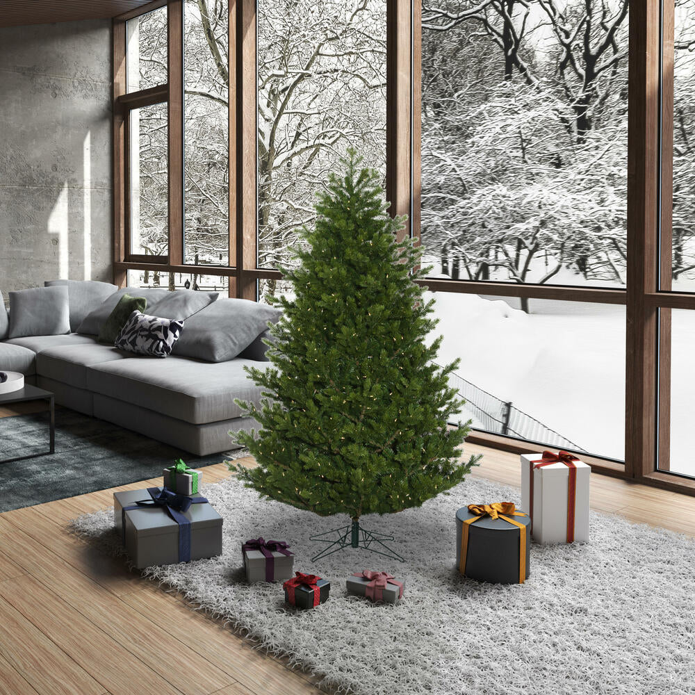 6'6"Hx49"W PE Eagle Fraser Artificial Christmas Tree, LED Pre-Lit -Green - Image 7