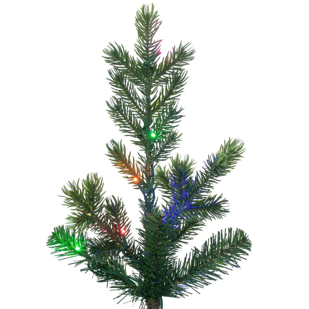6'6"Hx49"W PE Eagle Fraser Artificial Christmas Tree, Micro LED Pre-Lit (Multi-Mode) -Green - Image 3