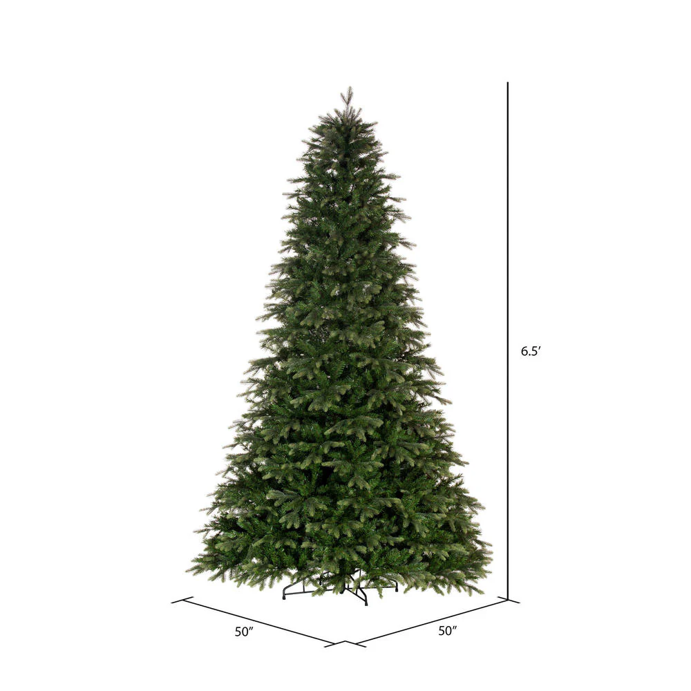 6'6"Hx50"W PE Douglas Fir Artificial Christmas Tree, Unlit -Green - Image 3