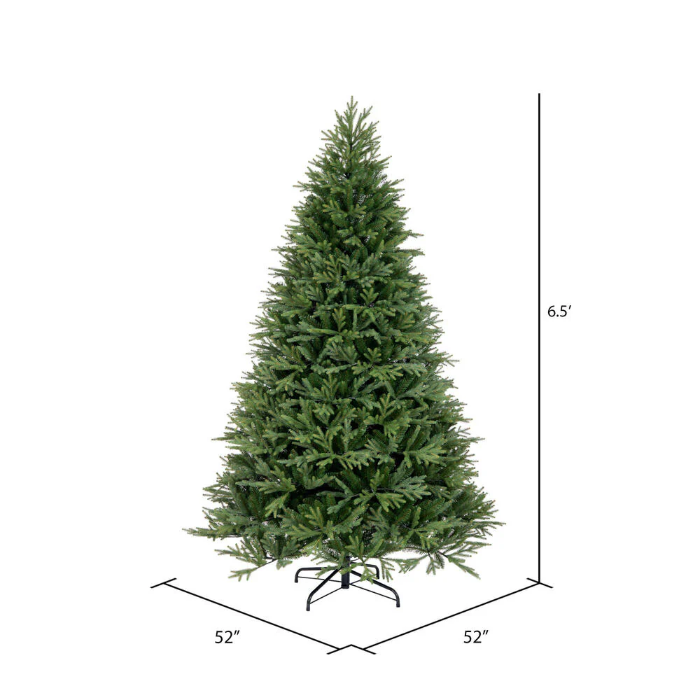 6'6"Hx52"W PE Tiffany Fraser Artificial Christmas Tree, Unlit -Green - Image 3