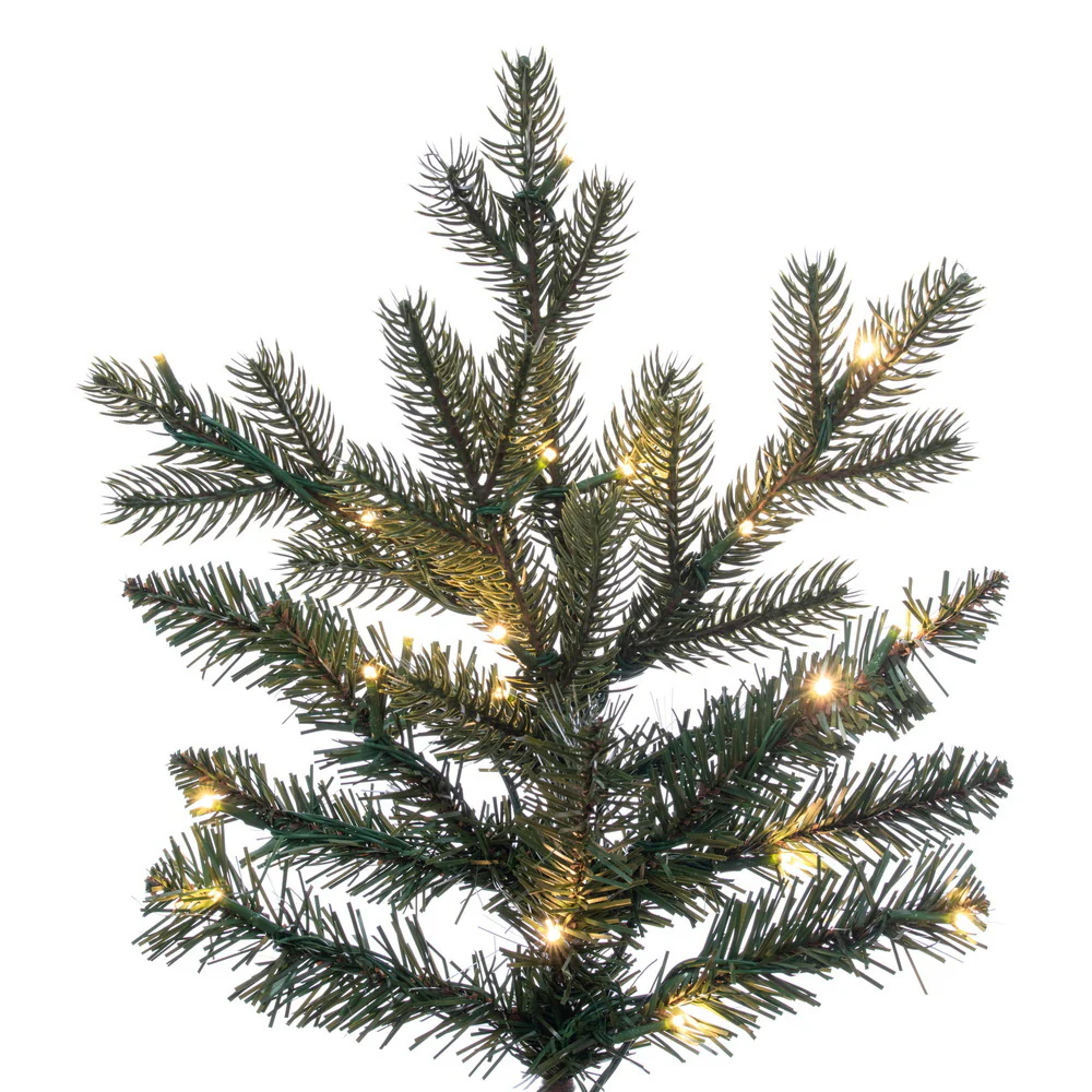 6'6"Hx52"W PE Washington Fraser Artificial Christmas Tree, Micro LED Pre-Lit (Multi-Mode) -Green - Image 2