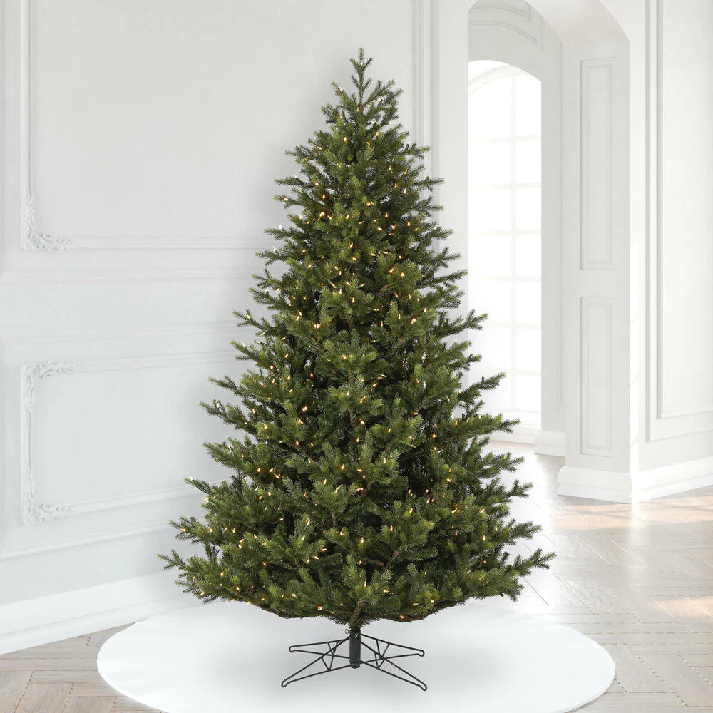 6'6"Hx52"W PE Welch Fraser Artificial Christmas Tree, Micro LED Pre-Lit (Multi-Mode) -Green - Image 8