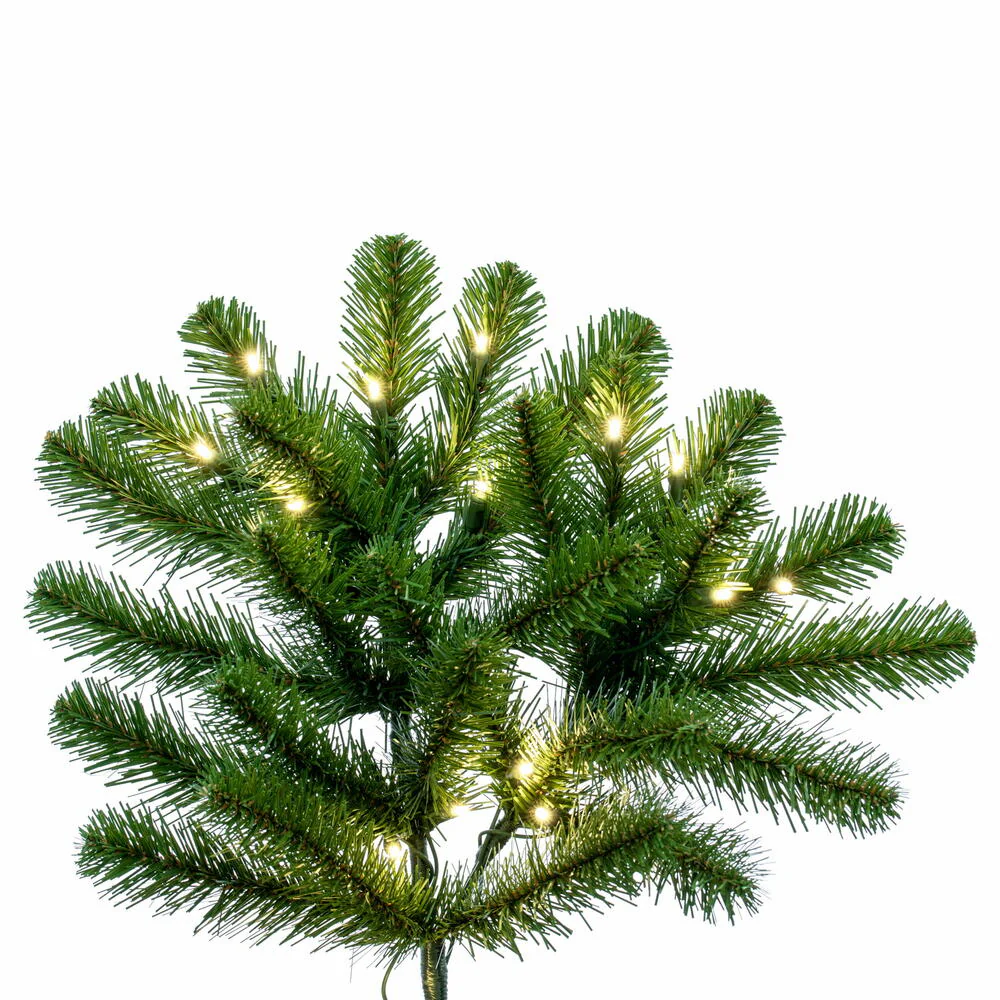 6'6"Hx55"W Deluxe Sequoia Pine Artificial Christmas Tree, LED Pre-Lit -Green - Image 5
