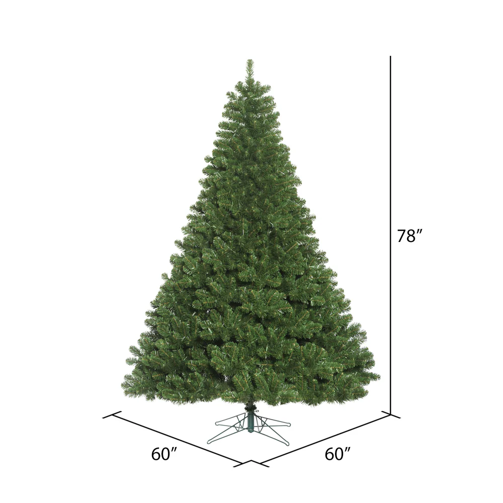 6'6"Hx60"W Oregon Fir Artificial Christmas Tree, Unlit -Green - Image 3