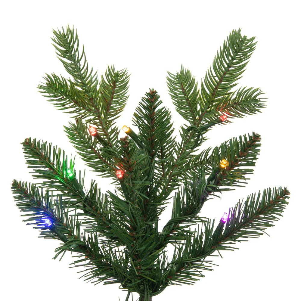 6'6"Hx60"W PE Norwegian Spruce Artificial Christmas Tree, LED Pre-Lit (Multi-Mode) -Green - Image 3