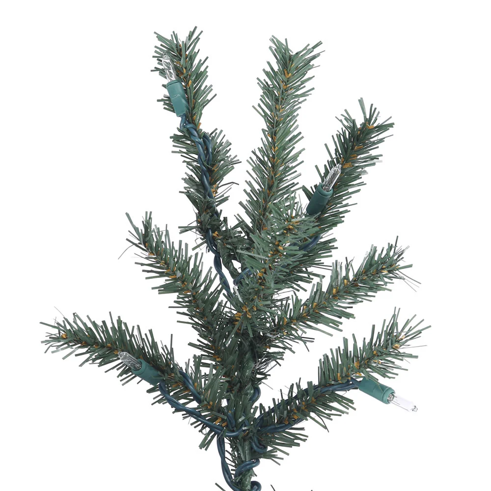 6'Hx33"W Natural Trunk With Bark Alpine Artificial Christmas Tree, Unlit -Green - Image 2
