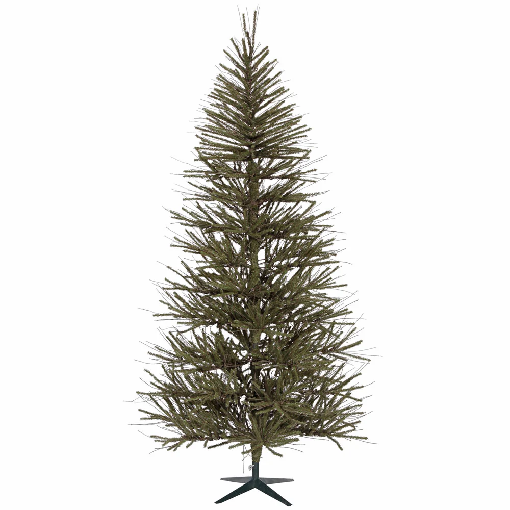6'Hx40"W Vienna Twig Artificial Christmas Tree, Unlit -Brown/Green