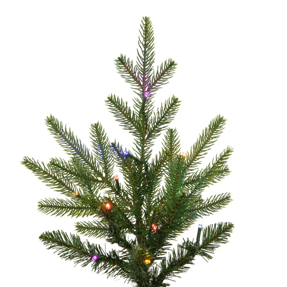 6'Hx44"W PE Norway Spruce Artificial Christmas Tree, LED Pre-Lit (Multi-Mode) -Green - Image 3