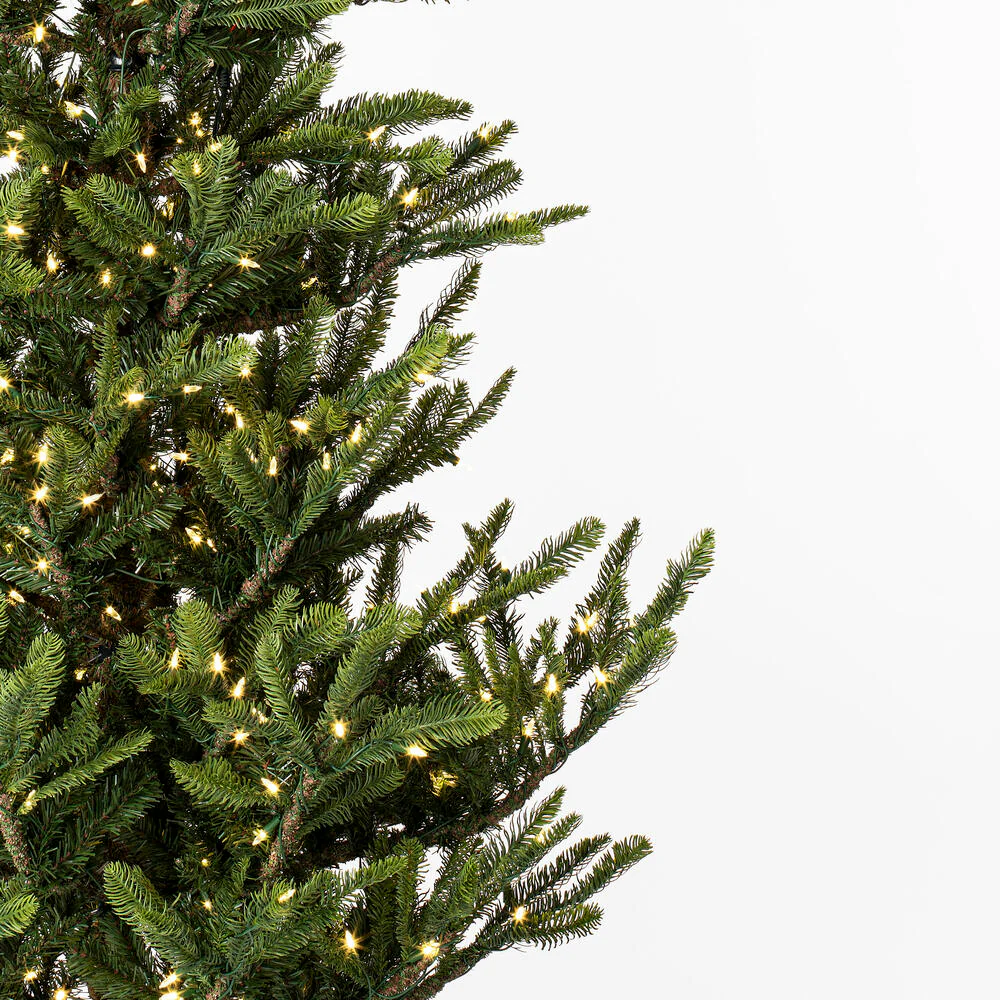 6'Hx48"W PE Alberta Spruce Artificial Christmas Tree, LED Pre-Lit -Green - Image 6