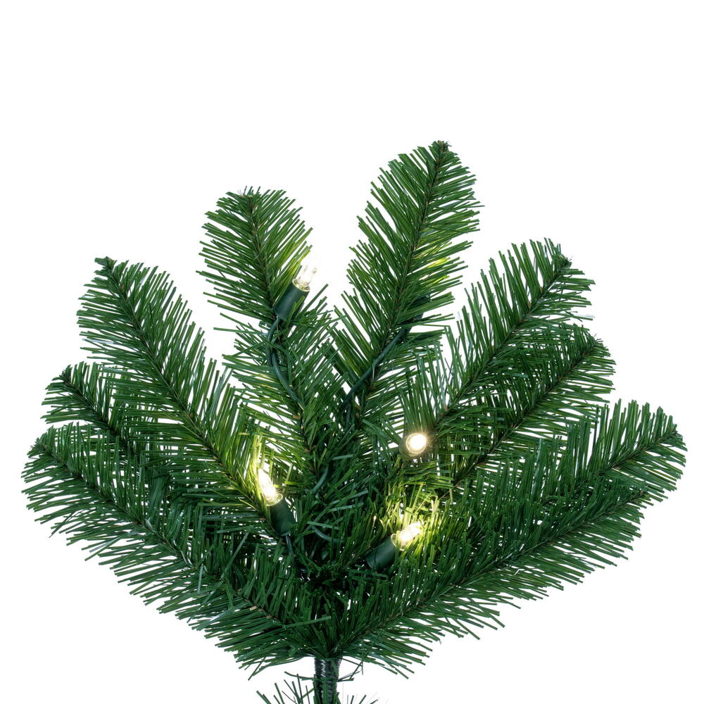 6'Hx61"W Hanging Upside-Down American Pine Artificial Christmas Tree, LED Pre-Lit -Green - Image 3