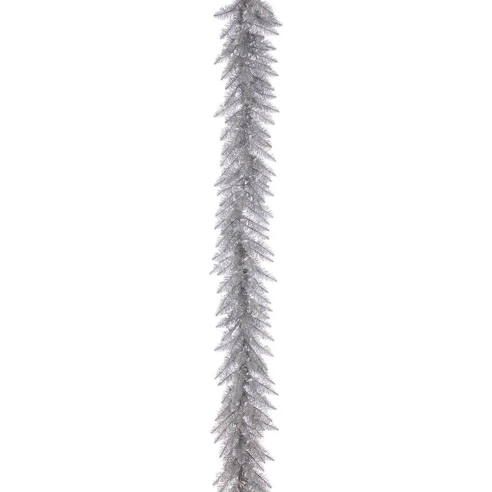 6'Lx12"W Tinsel Artificial Garland, LED Pre-Lit -Champagne (Pack of 12) - Image 3