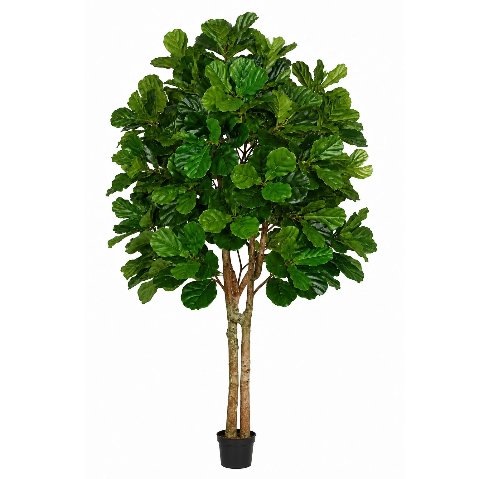 7' Custom-Made IFR Fiddle Leaf Fig Artificial Tree w/Pot -Green