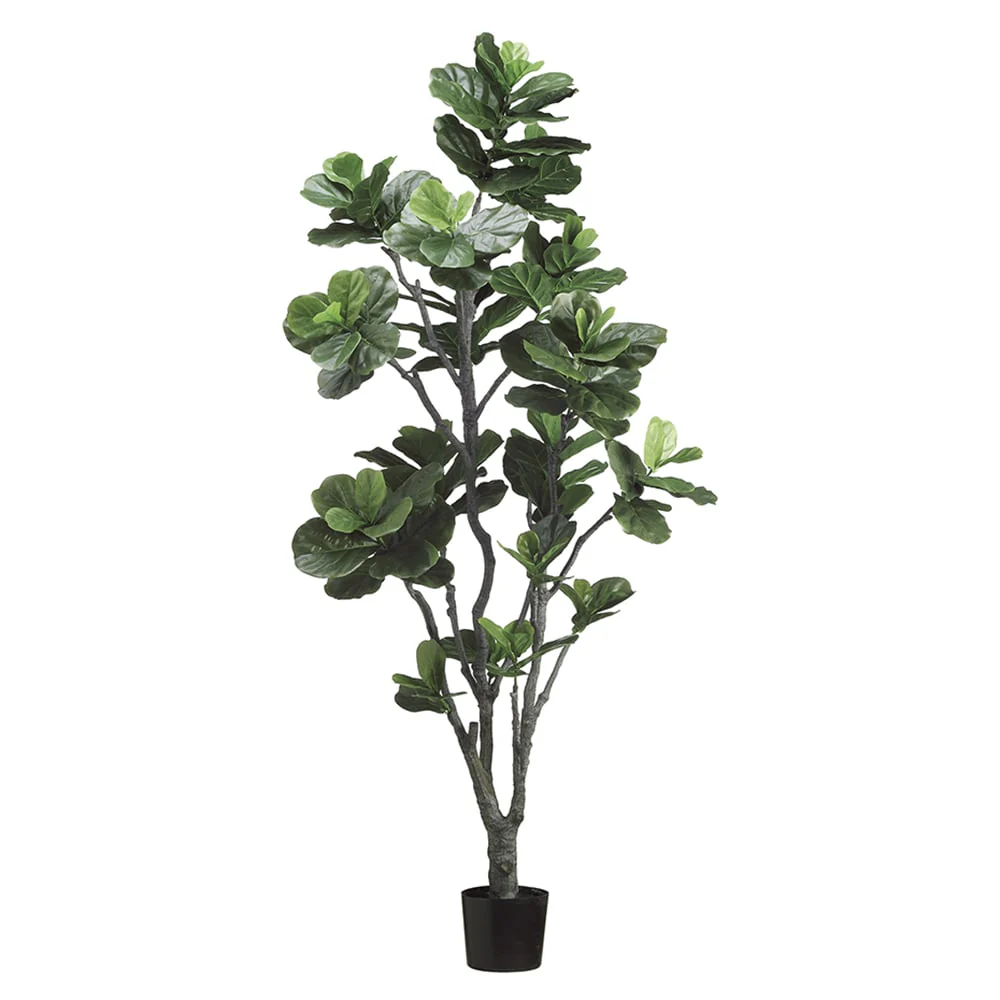 7' Fiddle Leaf Fig Faux Tree w/Pot -Green