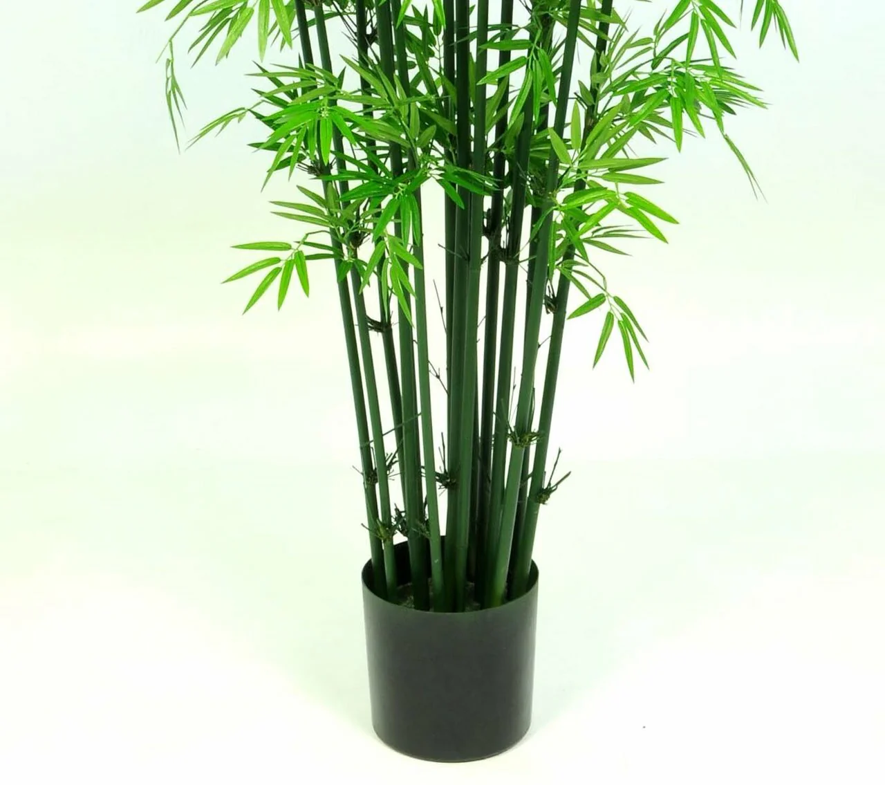 7' Natural Green Trunk Silk Royal Bamboo Tree w/Pot -Green - Image 2