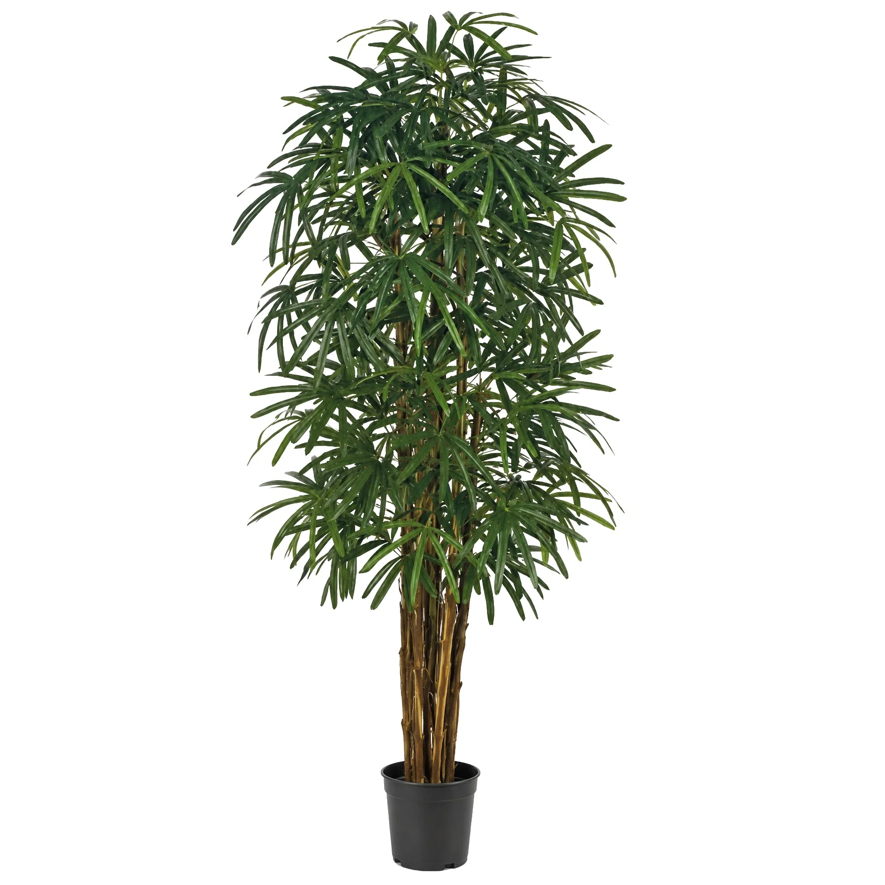 7' Rhapis Artificial Palm Tree w/Pot -Green