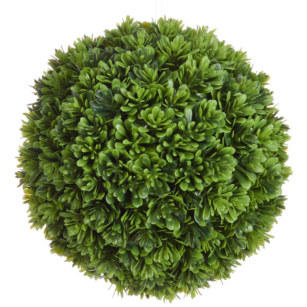 7" Sedum Ball-Shaped Artificial Topiary -Green (Pack of 6)