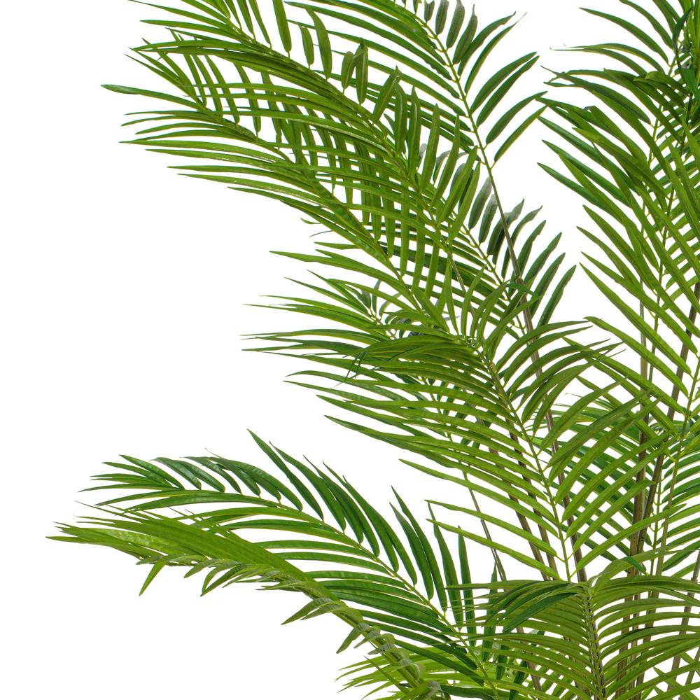 7' Silk Areca Palm Tree w/Plastic Pot -Green - Image 2