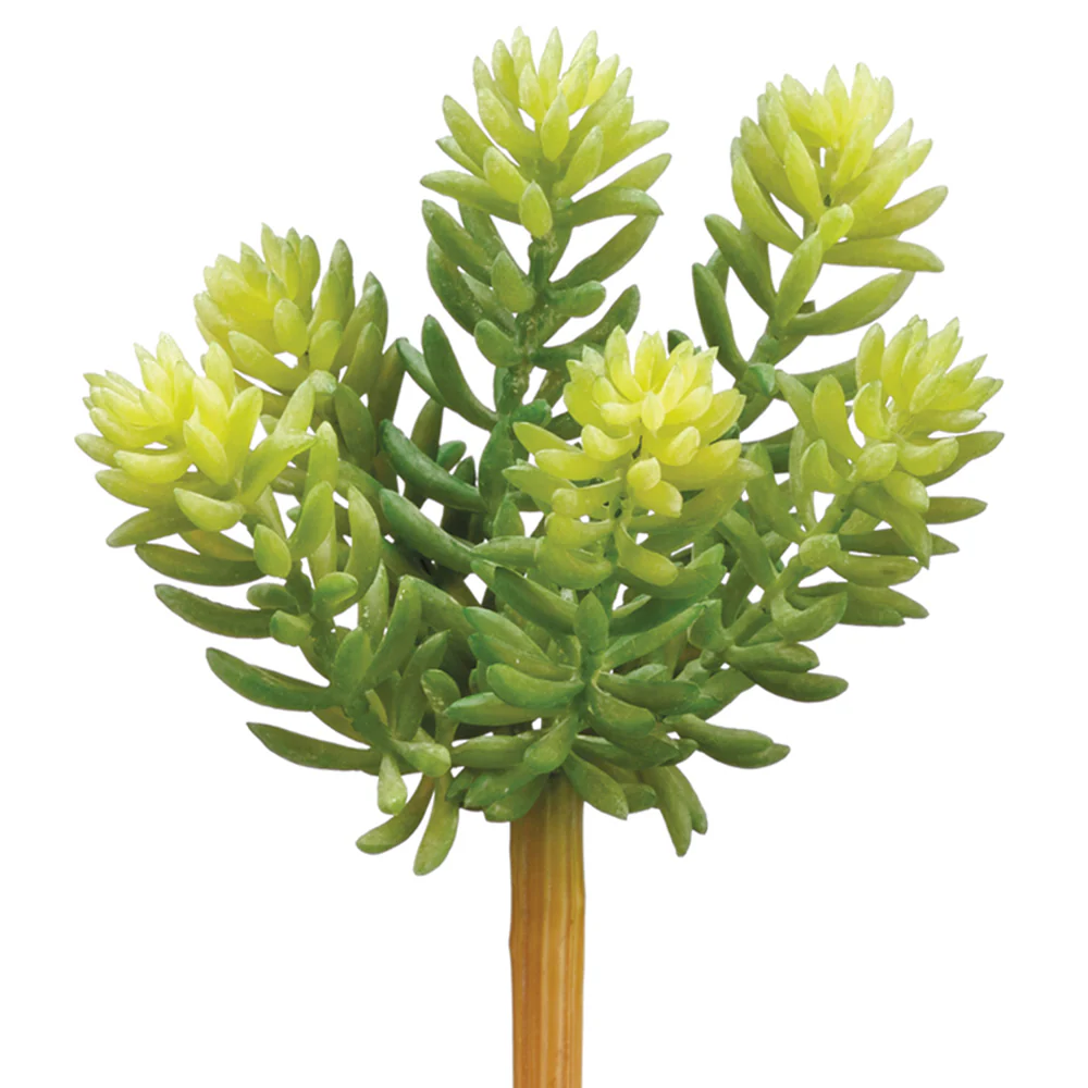 7" Soft-Touch Sedum Artificial Stem Pick -Green (Pack of 36)