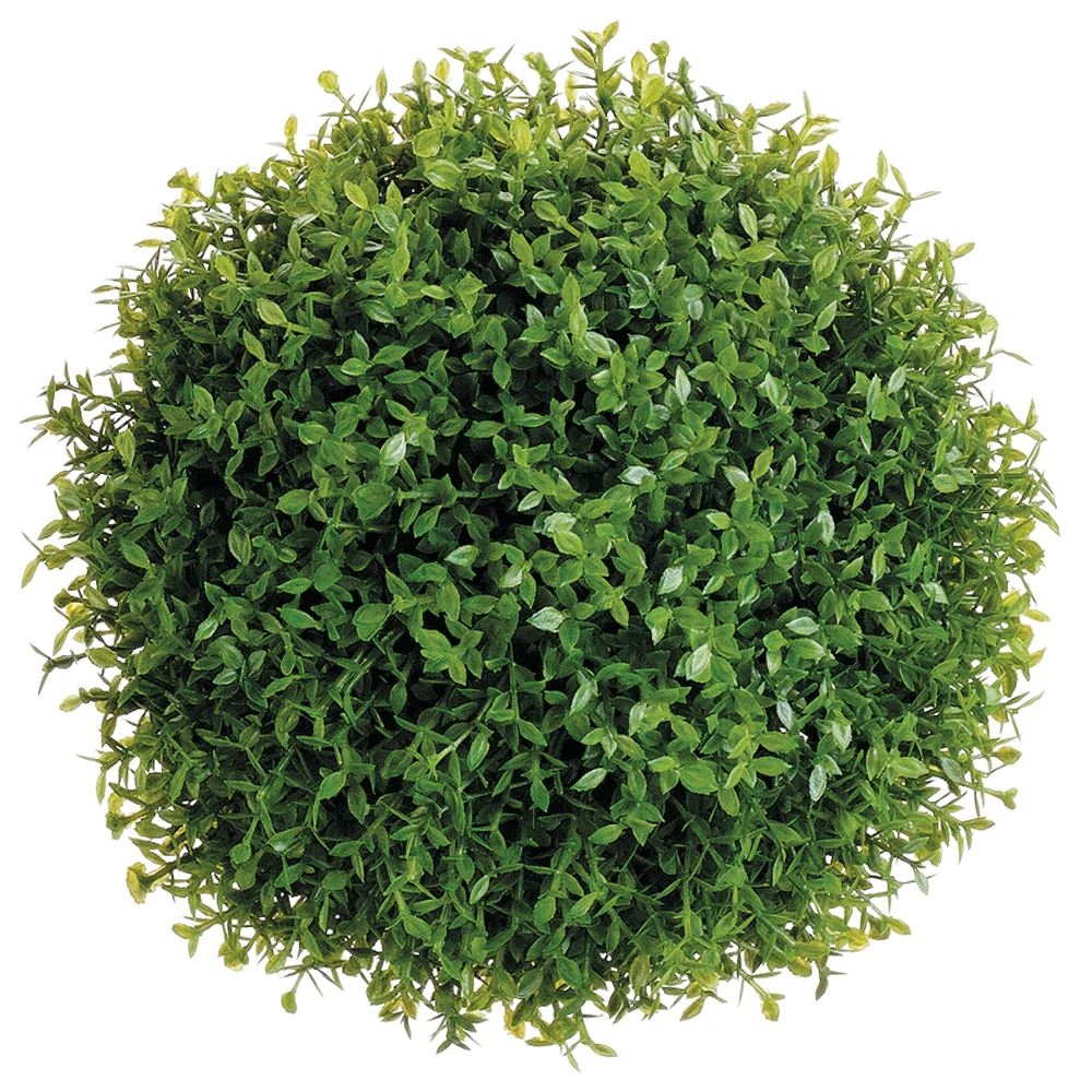 7" Tea Leaf Ball-Shaped Artificial Topiary -Green (Pack of 6)
