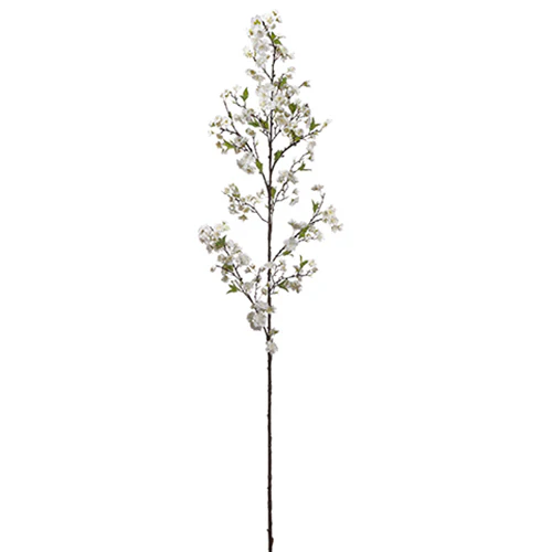 72" Silk Cherry Blossom Flower Stem -White (Pack of 6)