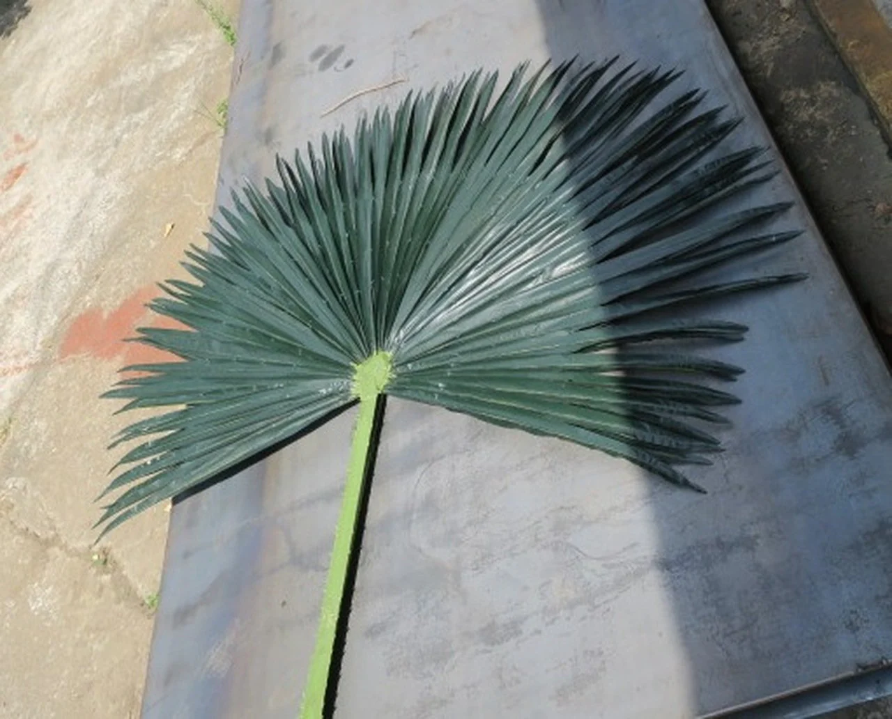 75" Outdoor UV-Resistant Artificial Washington Palm Branch Stem -Green (Pack of 8) - Image 3