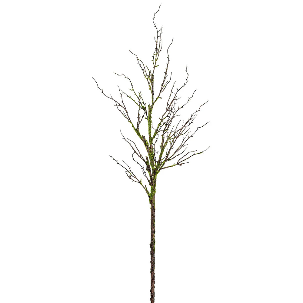 76" Moss Covered Artificial Twig Stem -Green (Pack of 6)