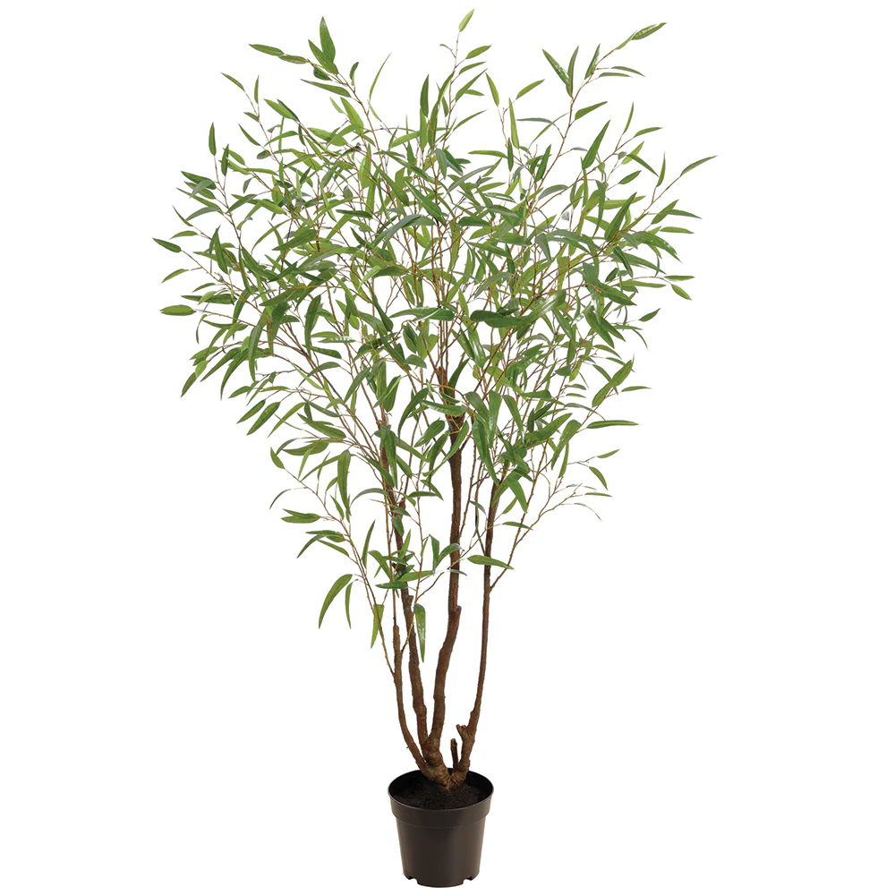 7'6" Silk Eucalyptus Tree w/Pot -Green