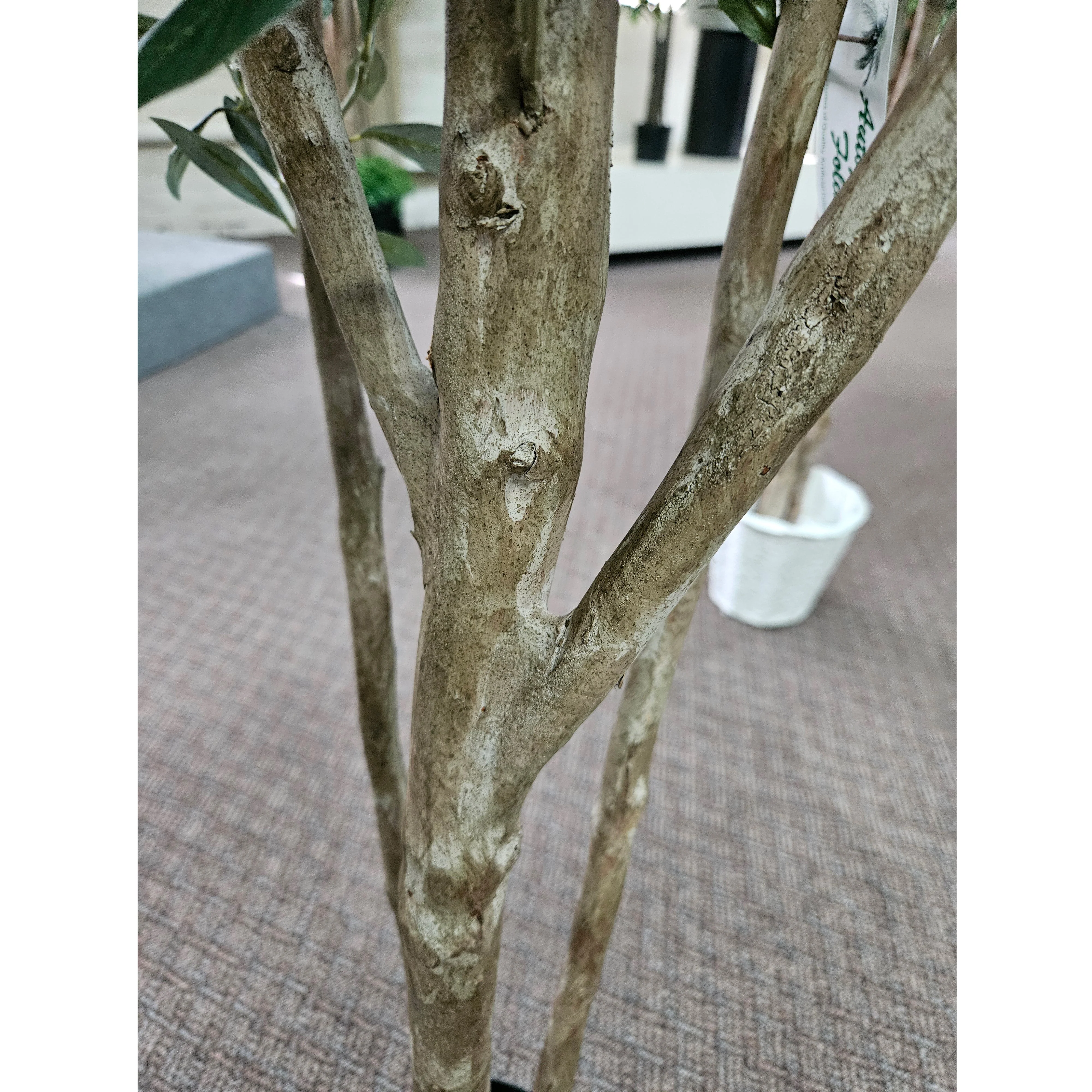 7'6" Silk Olive Tree With Olives w/Pot -Green - Image 5