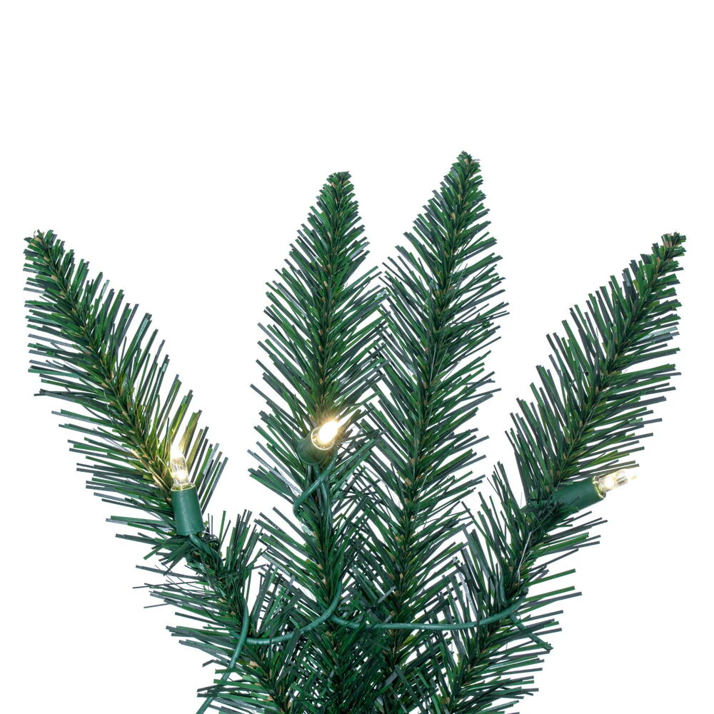 7'6"Hx23"W Pole Durham Pine Artificial Christmas Tree, LED Pre-Lit -Green - Image 5