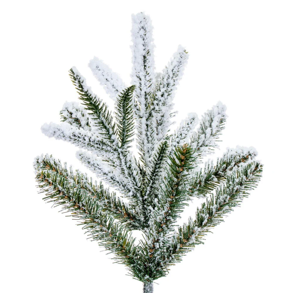 7'6"Hx30"W PE Frosted Tacoma Fraser Fir Artificial Christmas Tree, Unlit -White - Image 2