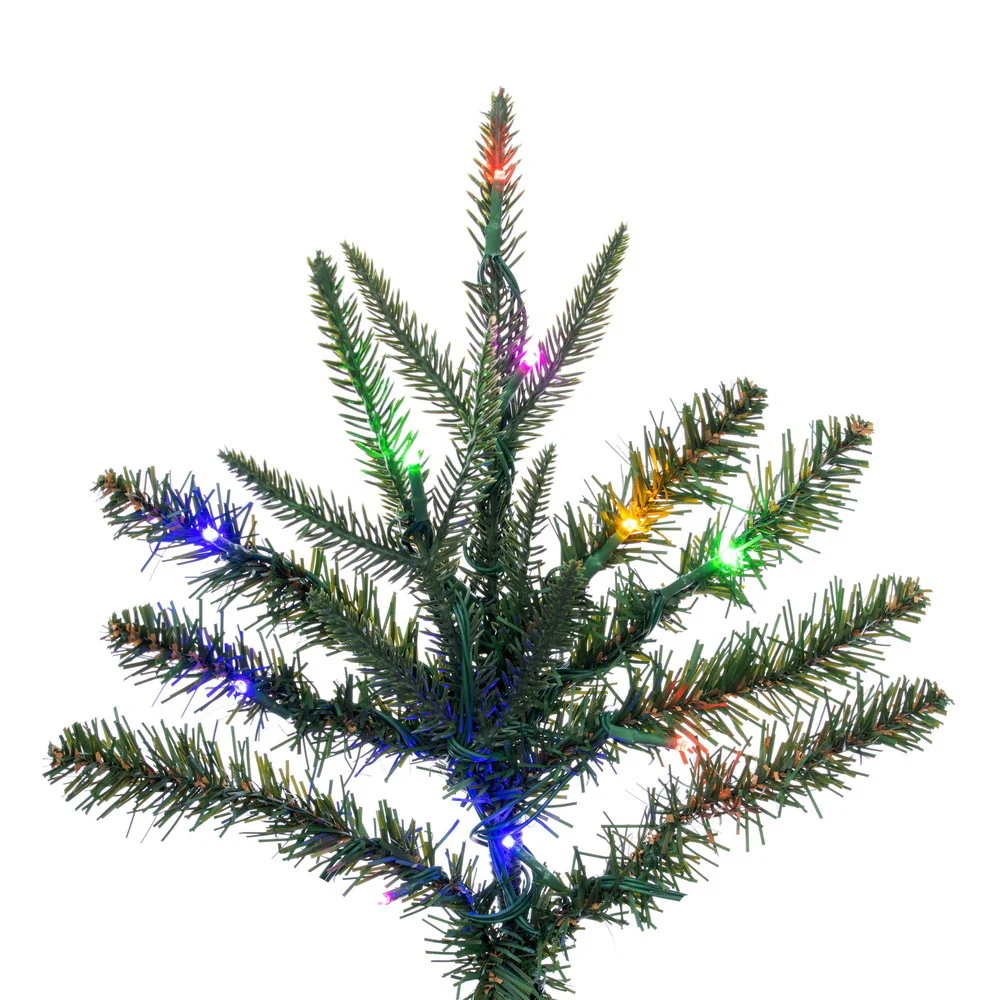 7'6"Hx30"W PE Tacoma Fraser Fir Artificial Christmas Tree, Micro LED Pre-Lit (Multi-Mode) -Green - Image 3