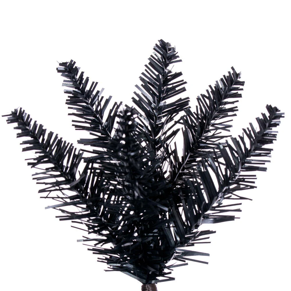 7'6"Hx32"W Pencil Artificial Christmas Tree, Unlit -Black - Image 2