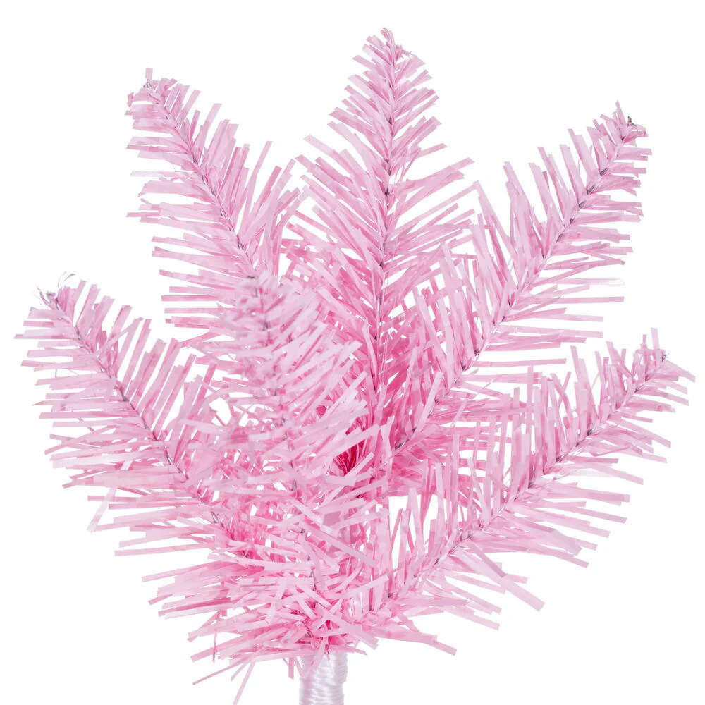 7'6"Hx32"W Pencil Artificial Christmas Tree, Unlit -Pink - Image 2