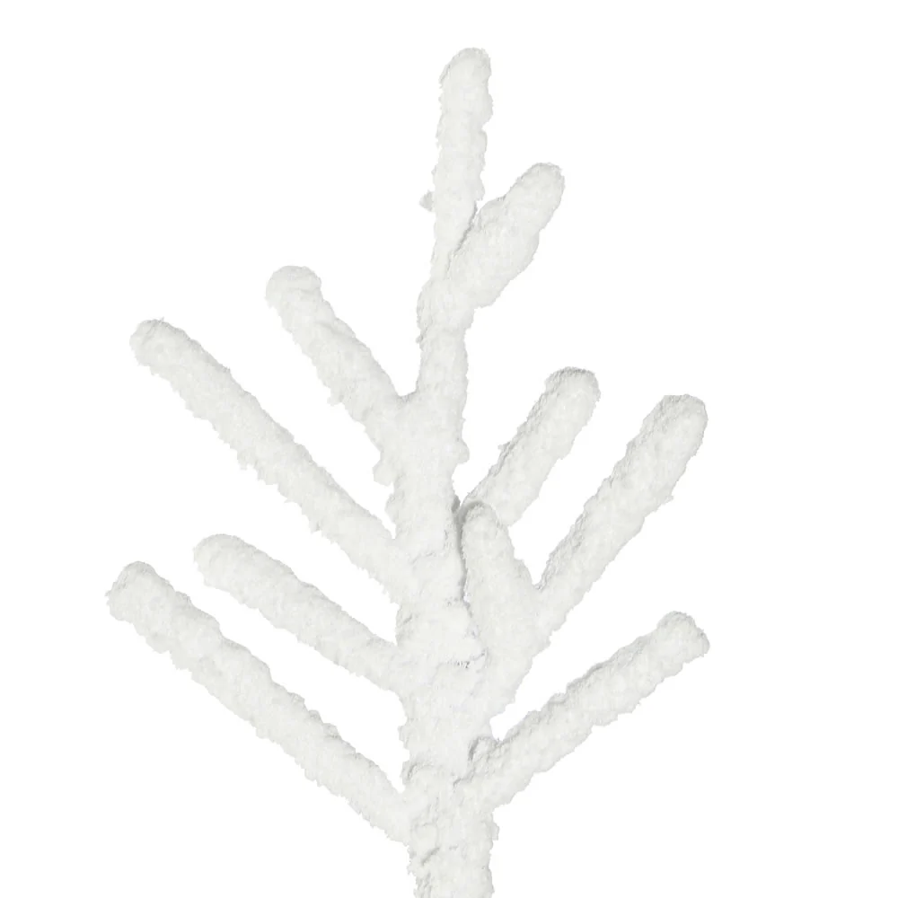 7'6"Hx34"W Flocked Kuna Pine Artificial Christmas Tree, Unlit -White - Image 2