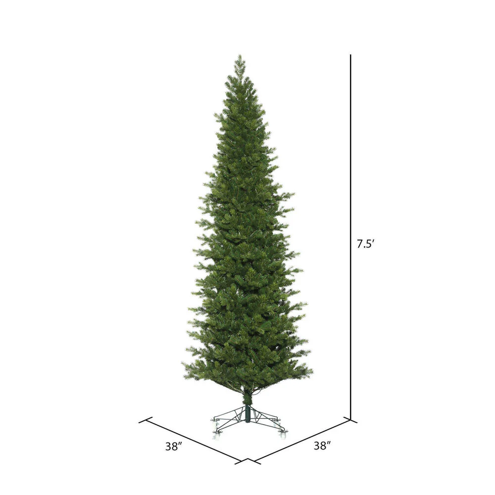 7'6"Hx38"W PE Slim Eagle Fraser Artificial Christmas Tree, Unlit -Green - Image 2