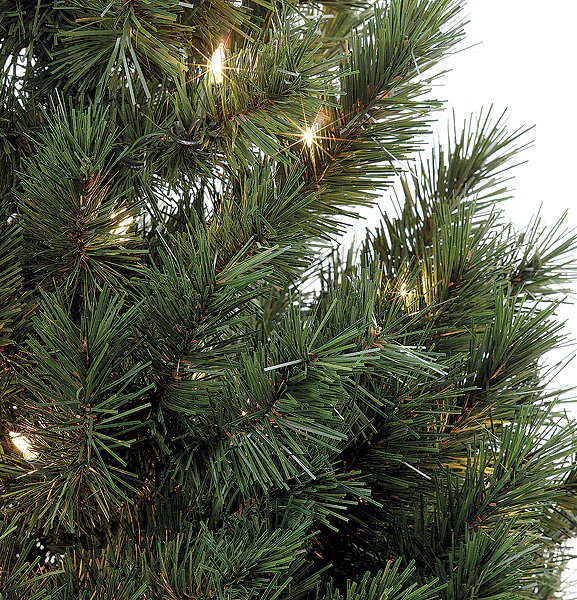 7'6"Hx38"W Winchester Pine Artificial Christmas Tree, Pre-Lit -Green - Image 2