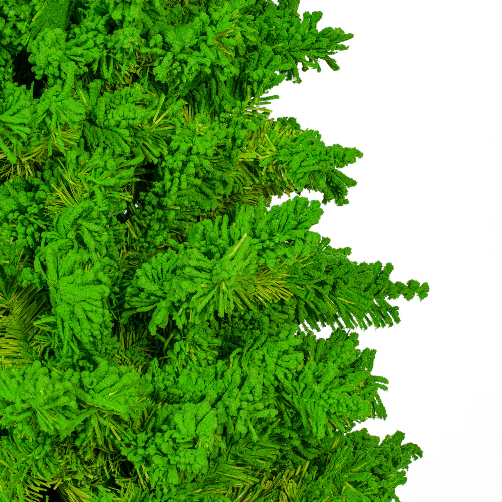 7'6"Hx39"W Flocked Slim Fir Artificial Christmas Tree, Unlit -Lime - Image 2