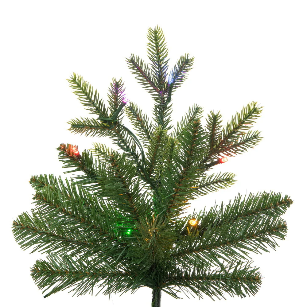 7'6"Hx39"W PE Slim Wistler Spruce Artificial Christmas Tree, LED Pre-Lit (Multi-Mode) -Green - Image 3