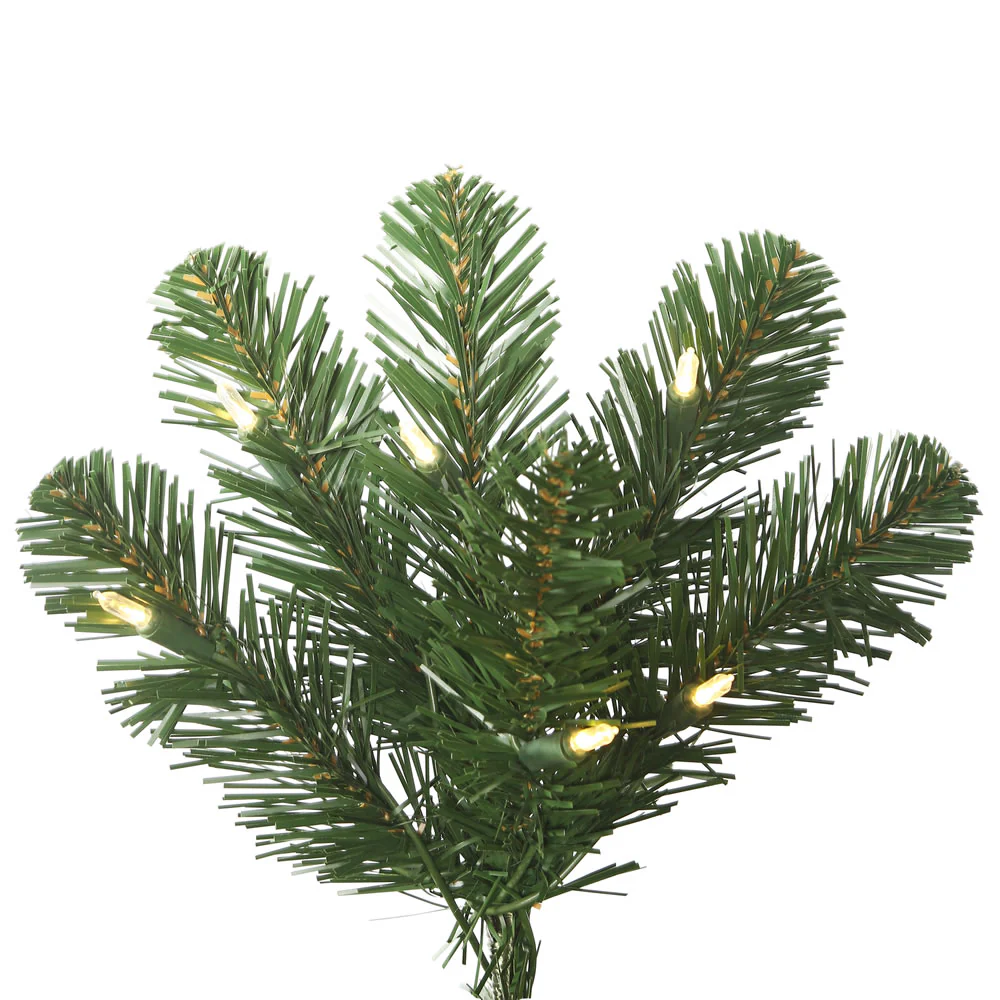 7'6"Hx40"W Slim Oregon Fir Artificial Christmas Tree, LED Pre-Lit -Green - Image 2