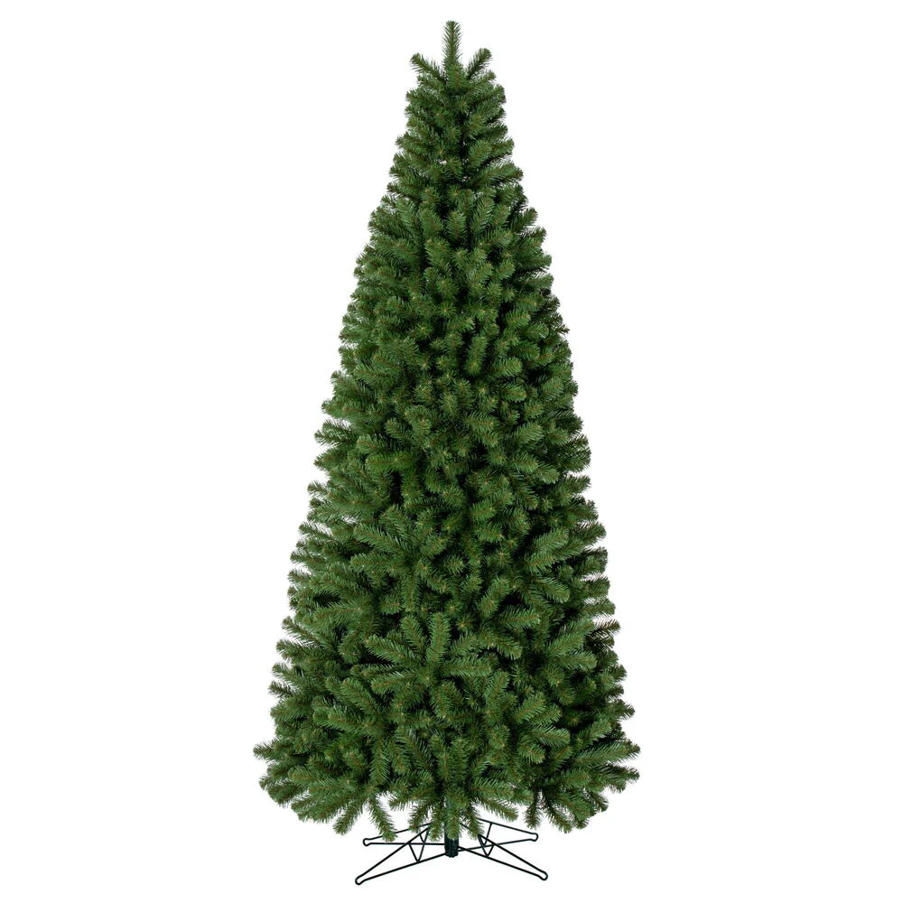 7'6"Hx42"W Slim Deluxe Sequoia Pine Artificial Christmas Tree, Unlit -Green