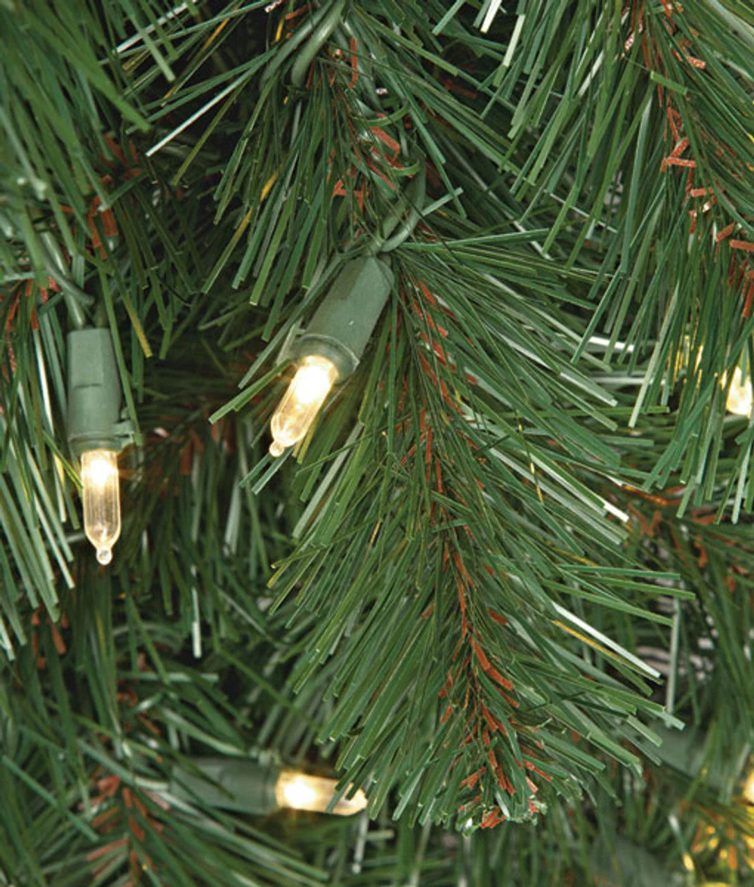 7'6"Hx44"W Virginia Pine Artificial Christmas Tree, LED Pre-Lit -Green - Image 2